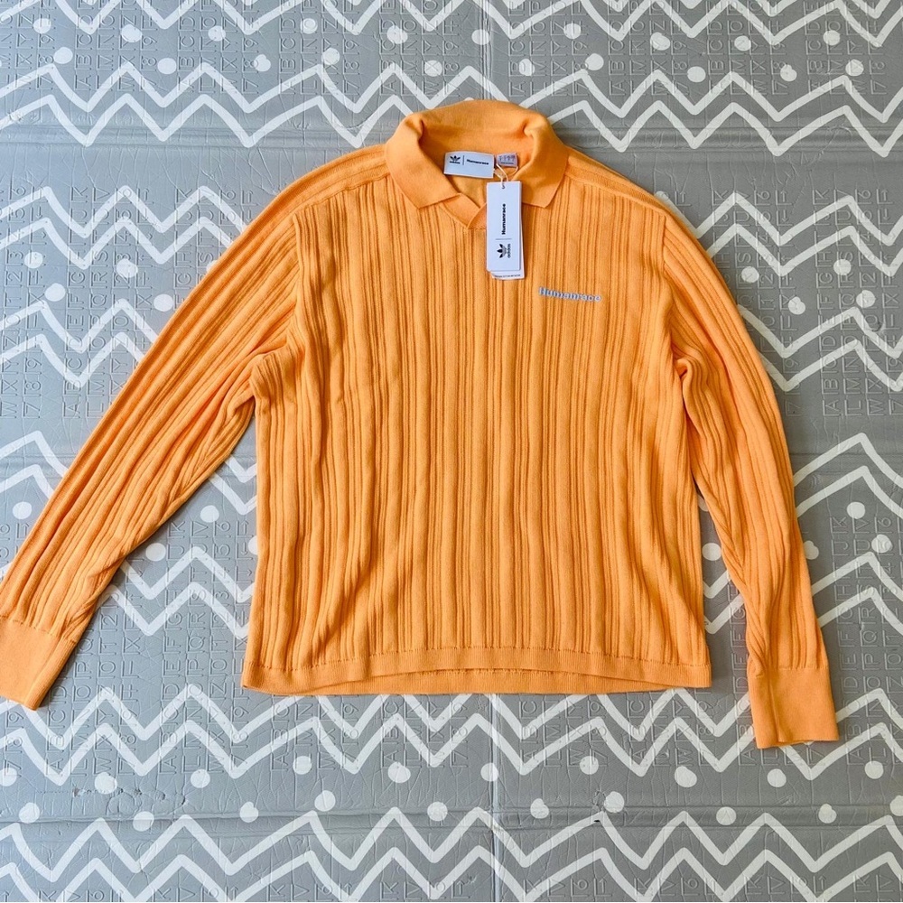 Adidas Pharrell Williams human race knitted knit shirt polo jersey - Picture 12 of 12